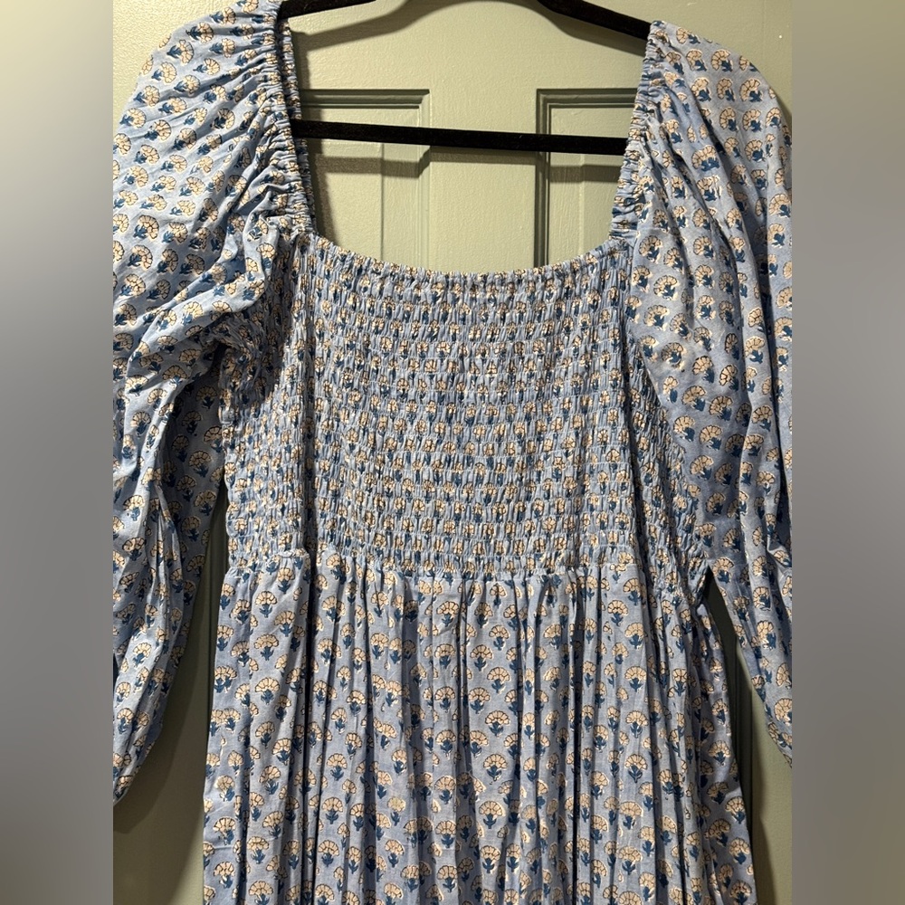Block print smocked dress NWOT - Picture 5 of 5